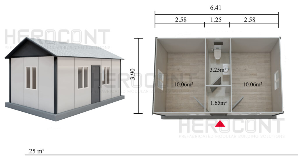 25 m² Prefabricated Office